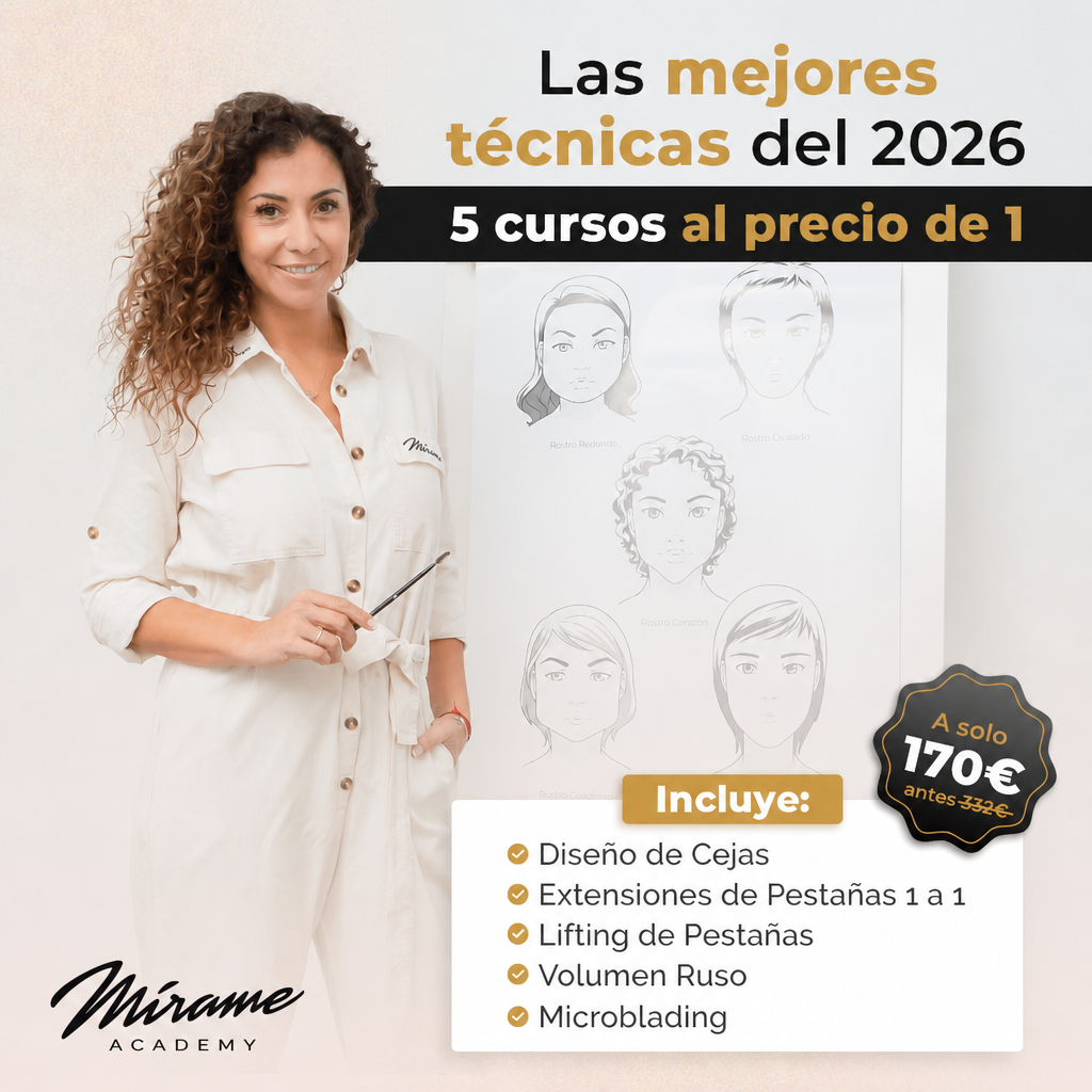 Pack Online · 5 cursos al precio de 1 · 170 € (antes 332 €) · Mírame Academy